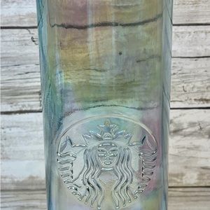 Starbuck iridescent glass water bottle 22 oz.